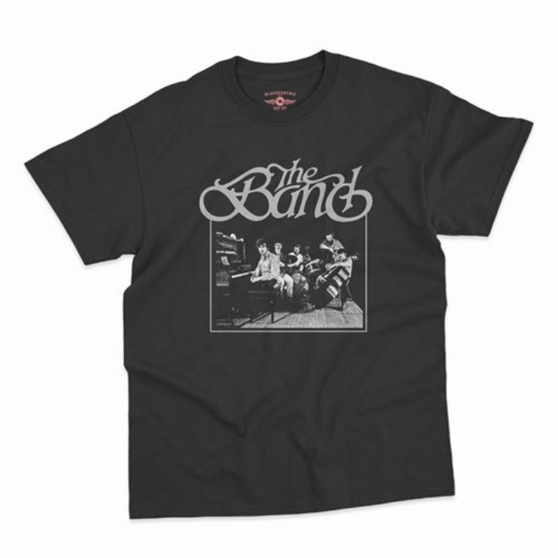 The Band - The Band - Band Photo - Heavy Cotton T-Shirt - Medium Black Apparel
